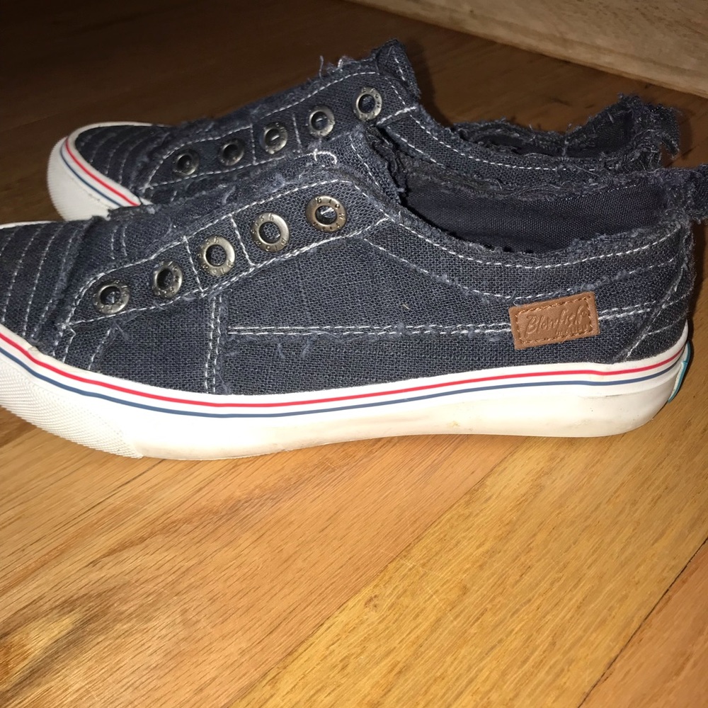 Blowfish blue slip ons